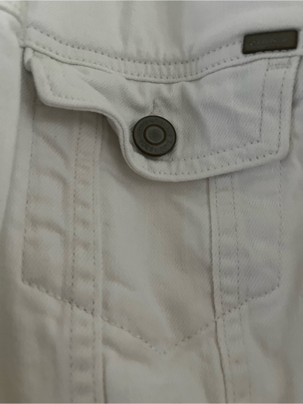 Eddie Bauer White Denim Button Jacket - Picture 3 of 10